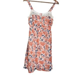 MUDD Crochet Floral Design Lace Y2K babydoll spring‎ cottagecore boho M